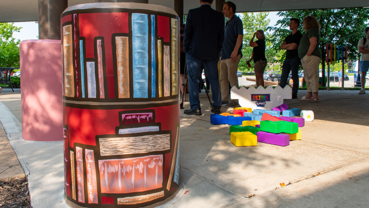 Library Pillars Ribbon Cutting 2025