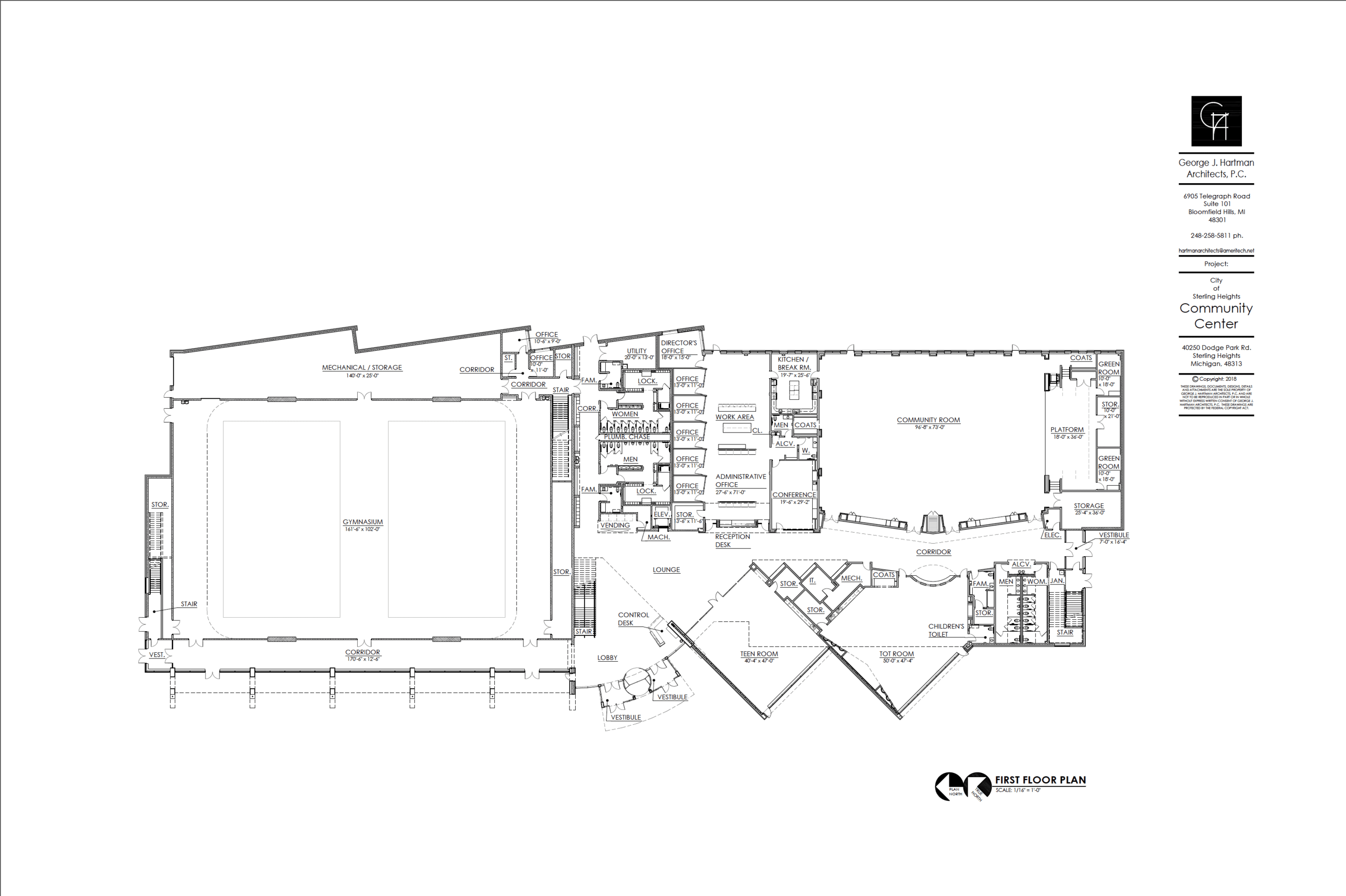 Community Center First Floor Plan