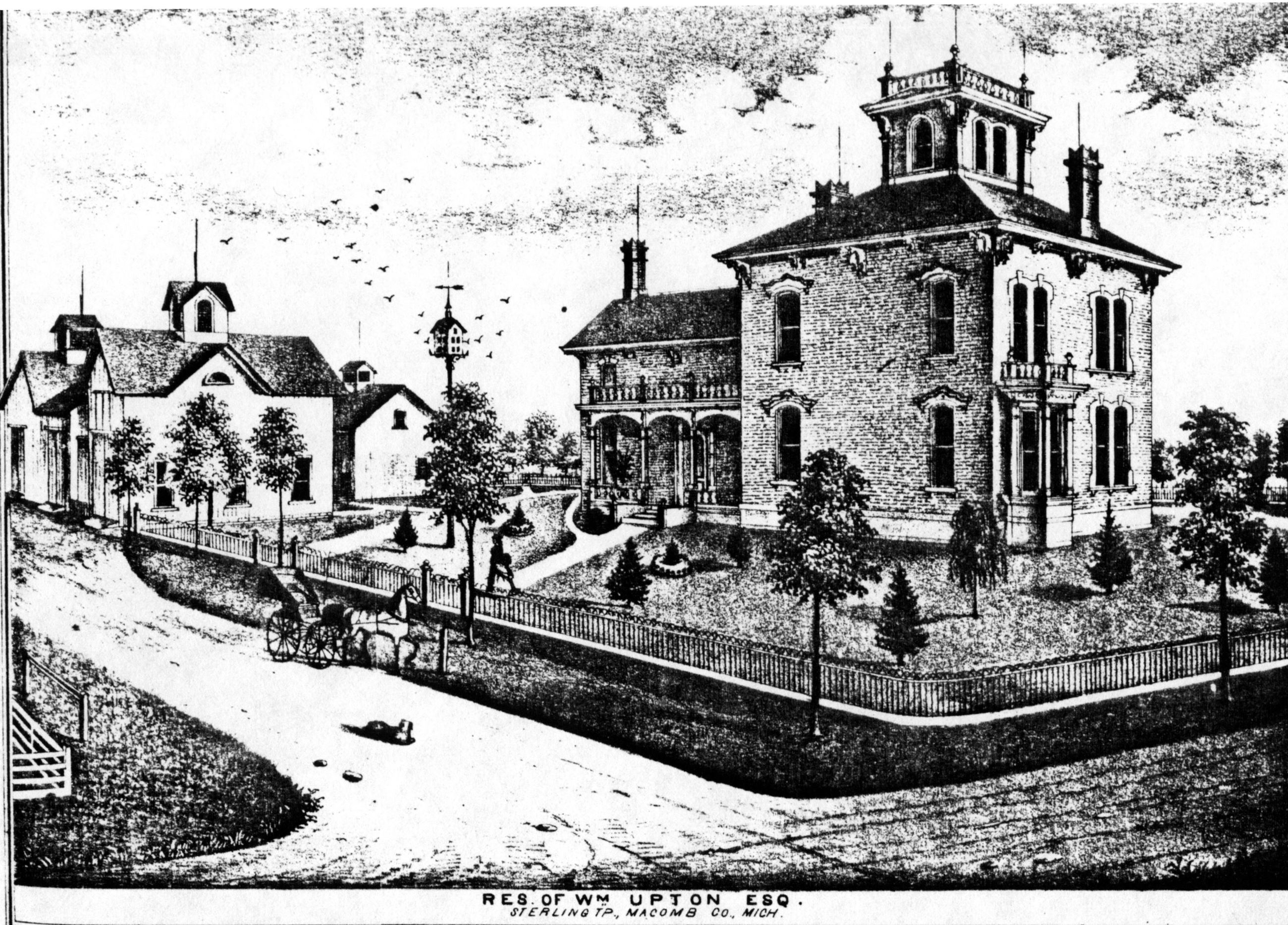 Upton House drawing 1875
