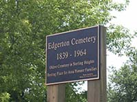 Edgarton Cemetery Sign